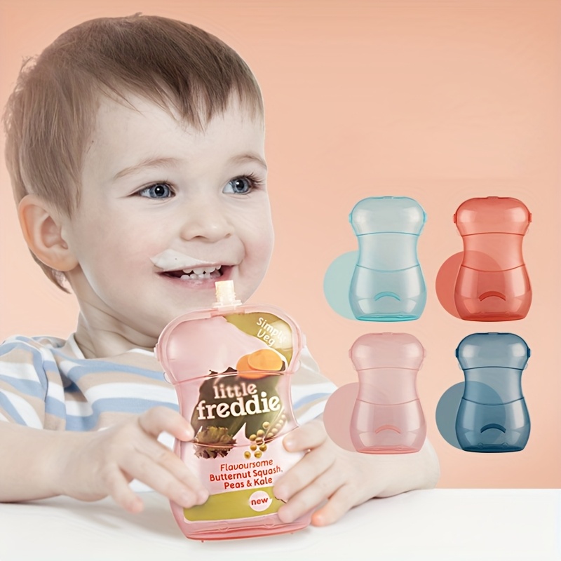 Baby Puree Pouch - Anti-knijp babyvoedselzakhouder Fruitpureebeker Draagbare voedingscontainer voor