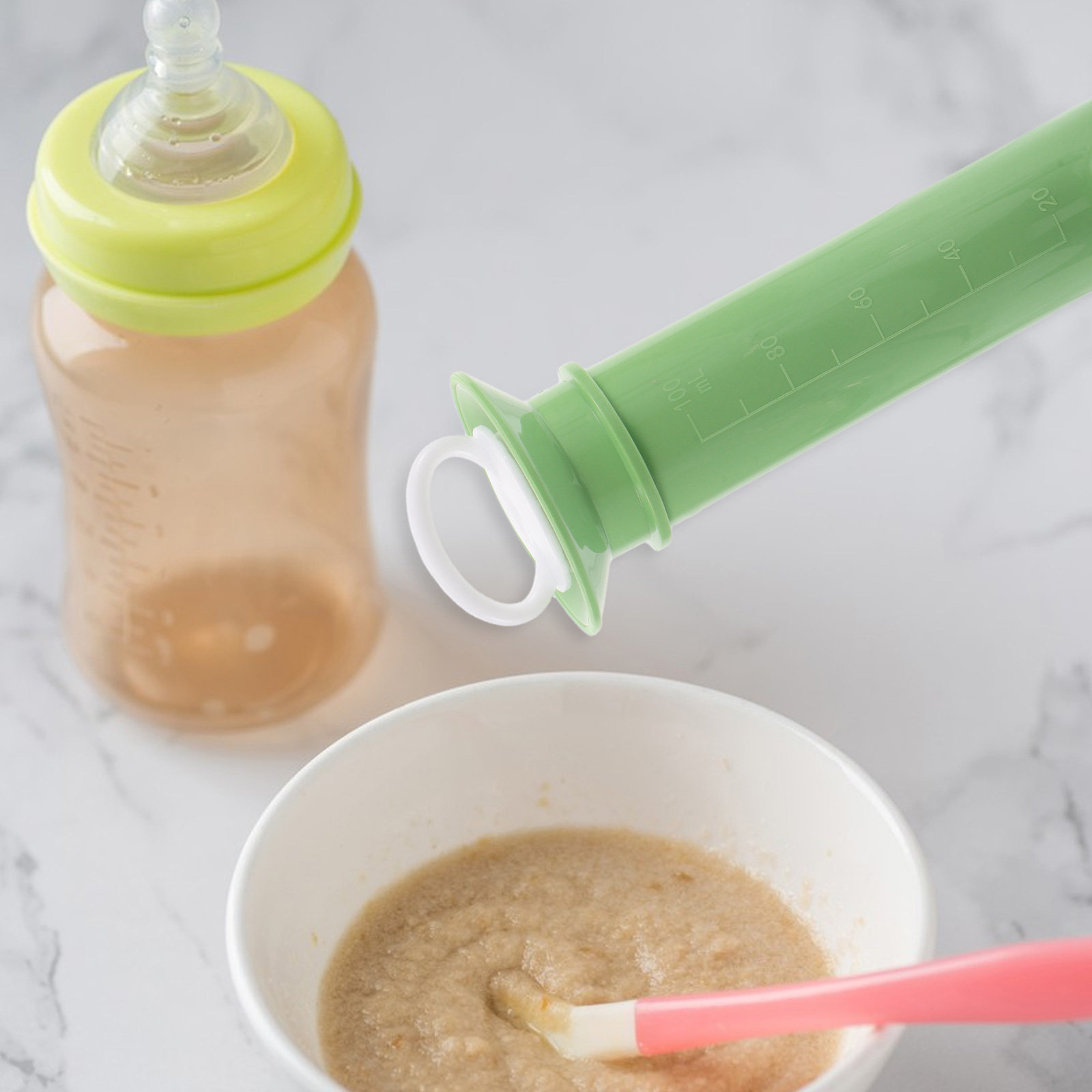 Baby Puree Pouch - Babyvoedsel-dispenser, compacte navulbare zakvuller voor puree,