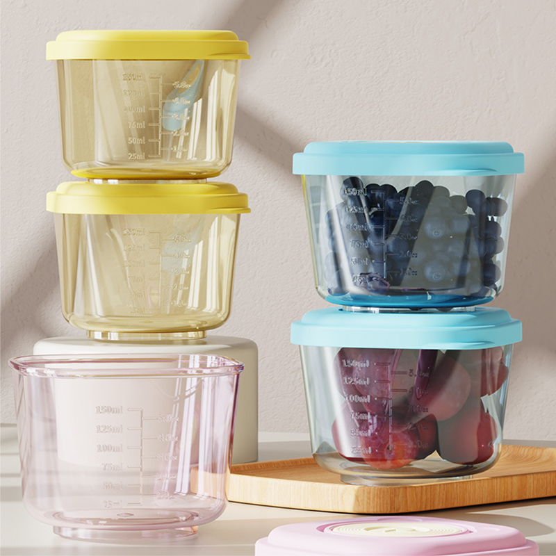 Baby Food Universe - 6-delige opslagcontainers voor babyvoeding - PP-materiaal,