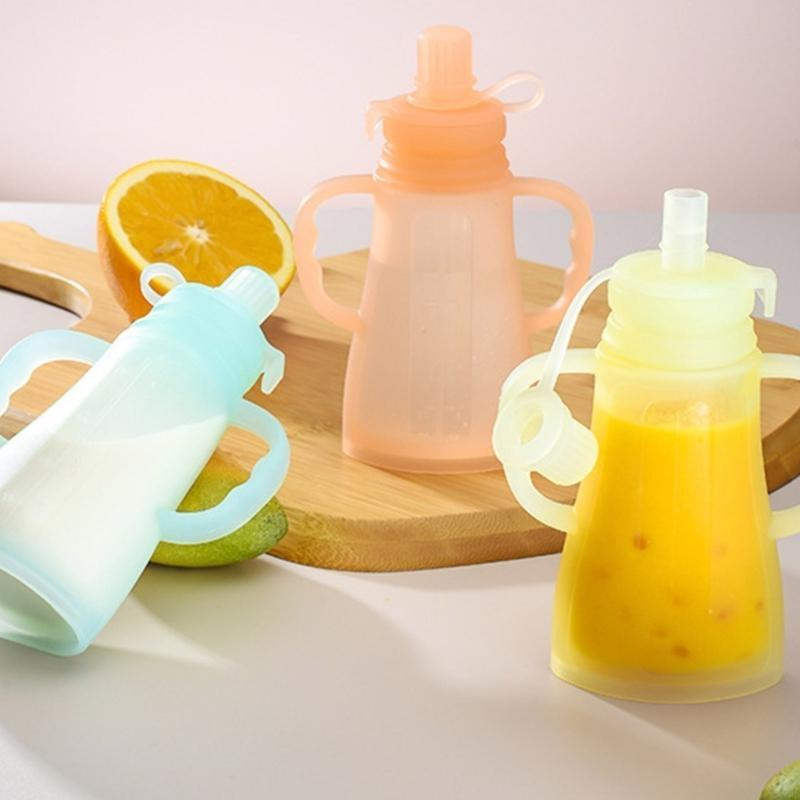 Baby Puree Pouch - Draagbare Lekvrij Siliconen Baby Fruitpuree Knijp