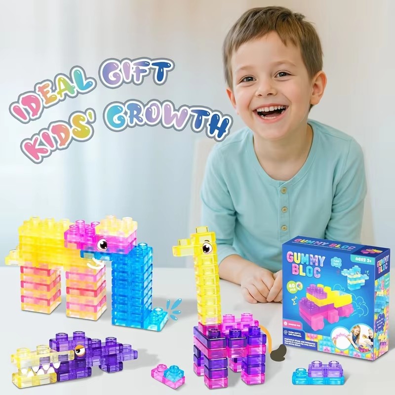 Baby Food Toy - 40 stuks Magic Gummy Bloc zachte