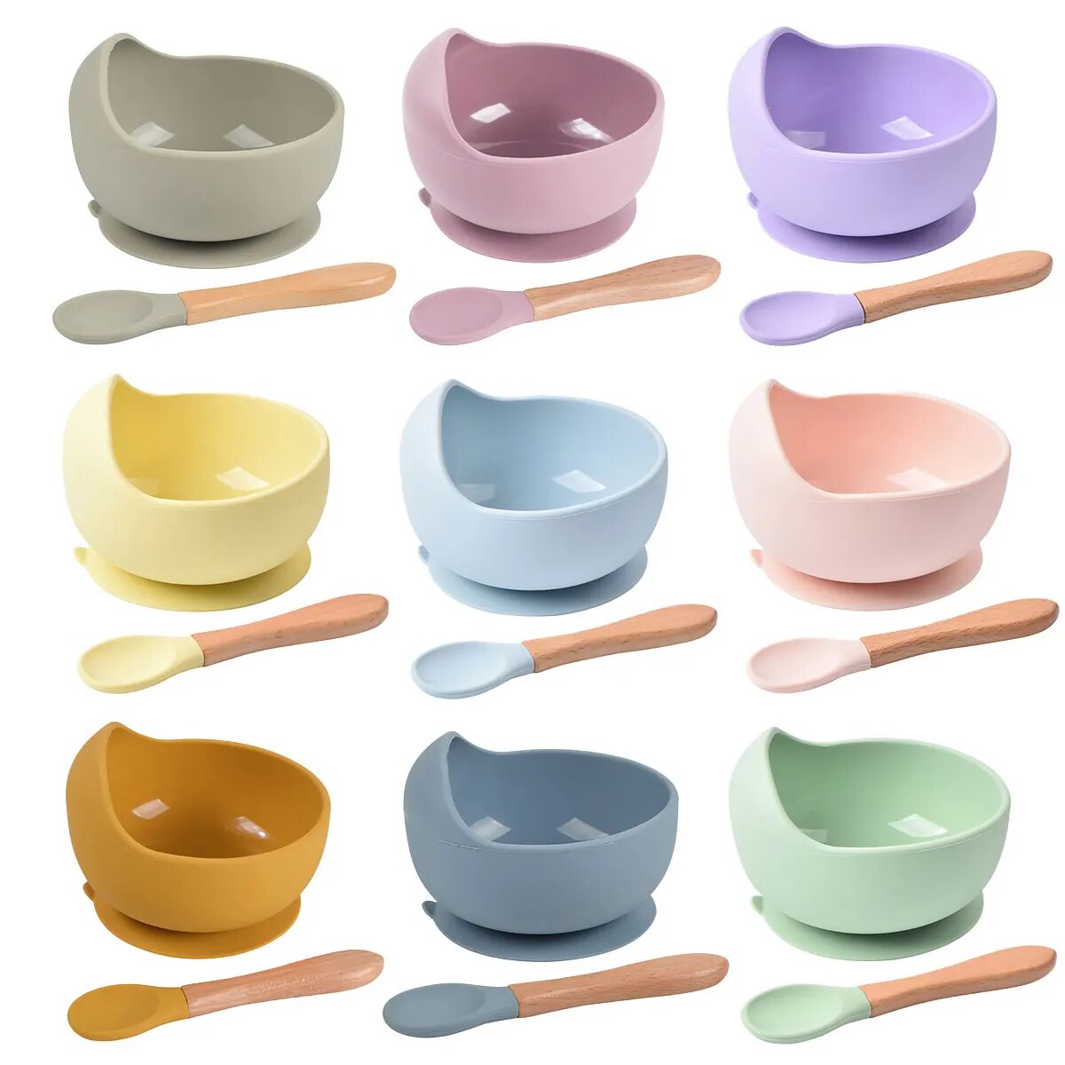 Baby Food Universe - 2 Stuks Siliconen Baby Voeding Kom