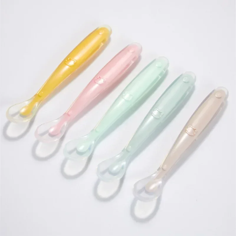 Baby Food Guide - Zachte siliconen babylepel, aanvullend voedsel voor