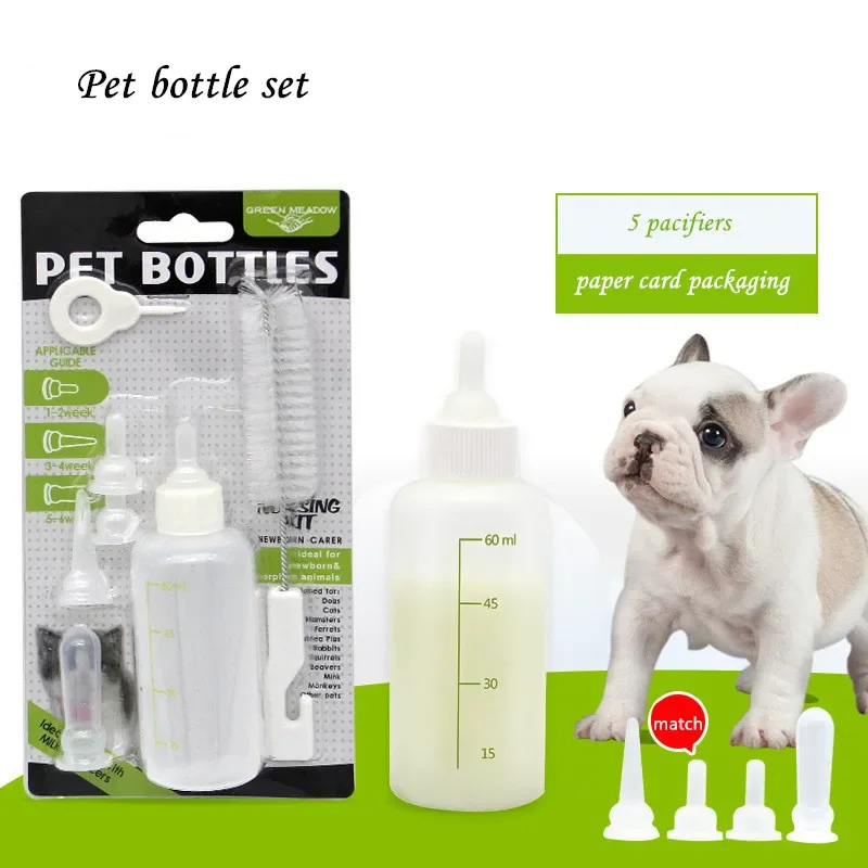 Baby Food Kitten - 1Set Puppy Kitten Voedingsfles Set Huisdier