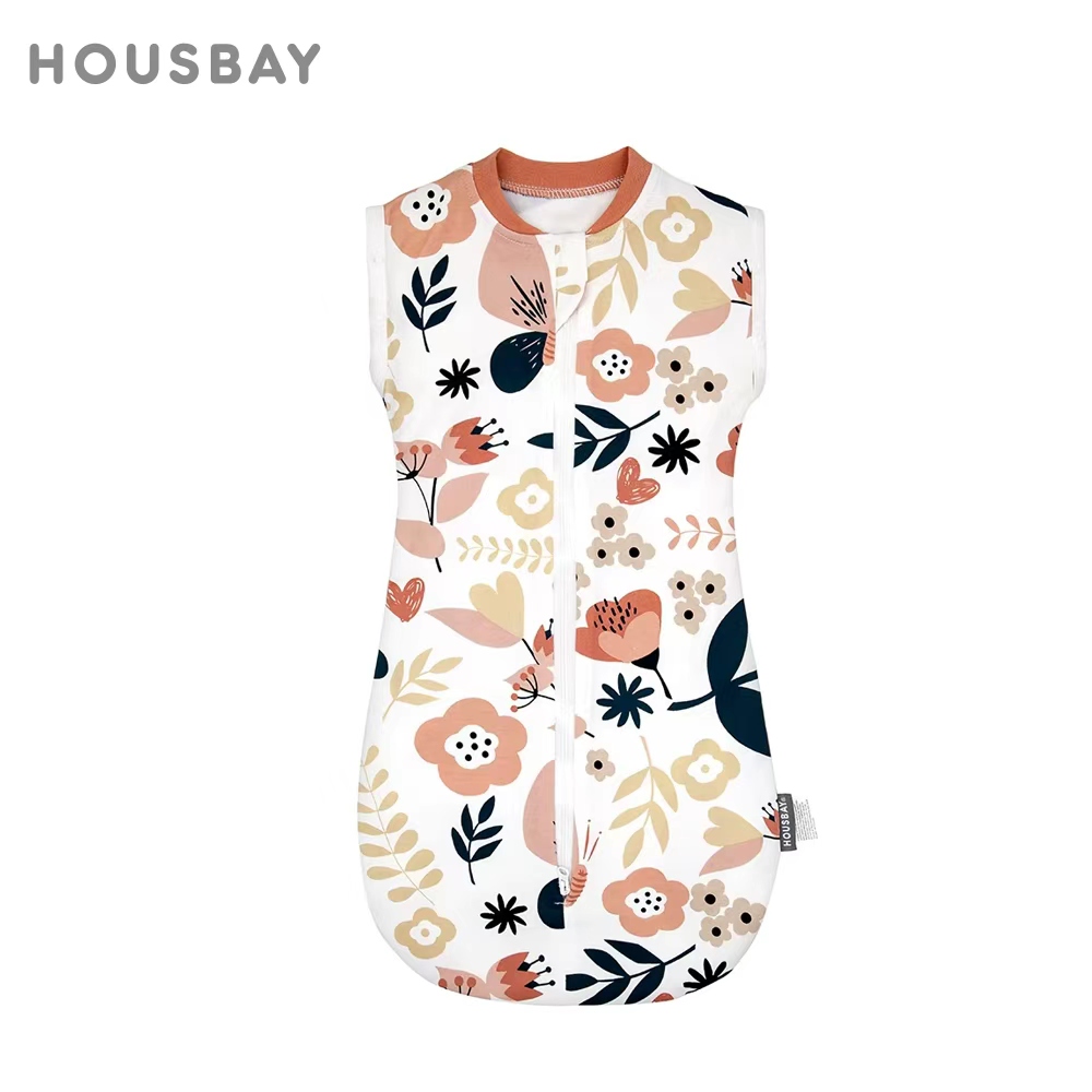 Baby Puree Pouch - Pasgeboren Mouwloze Inbakerslaapzak Dunne Puur Katoen