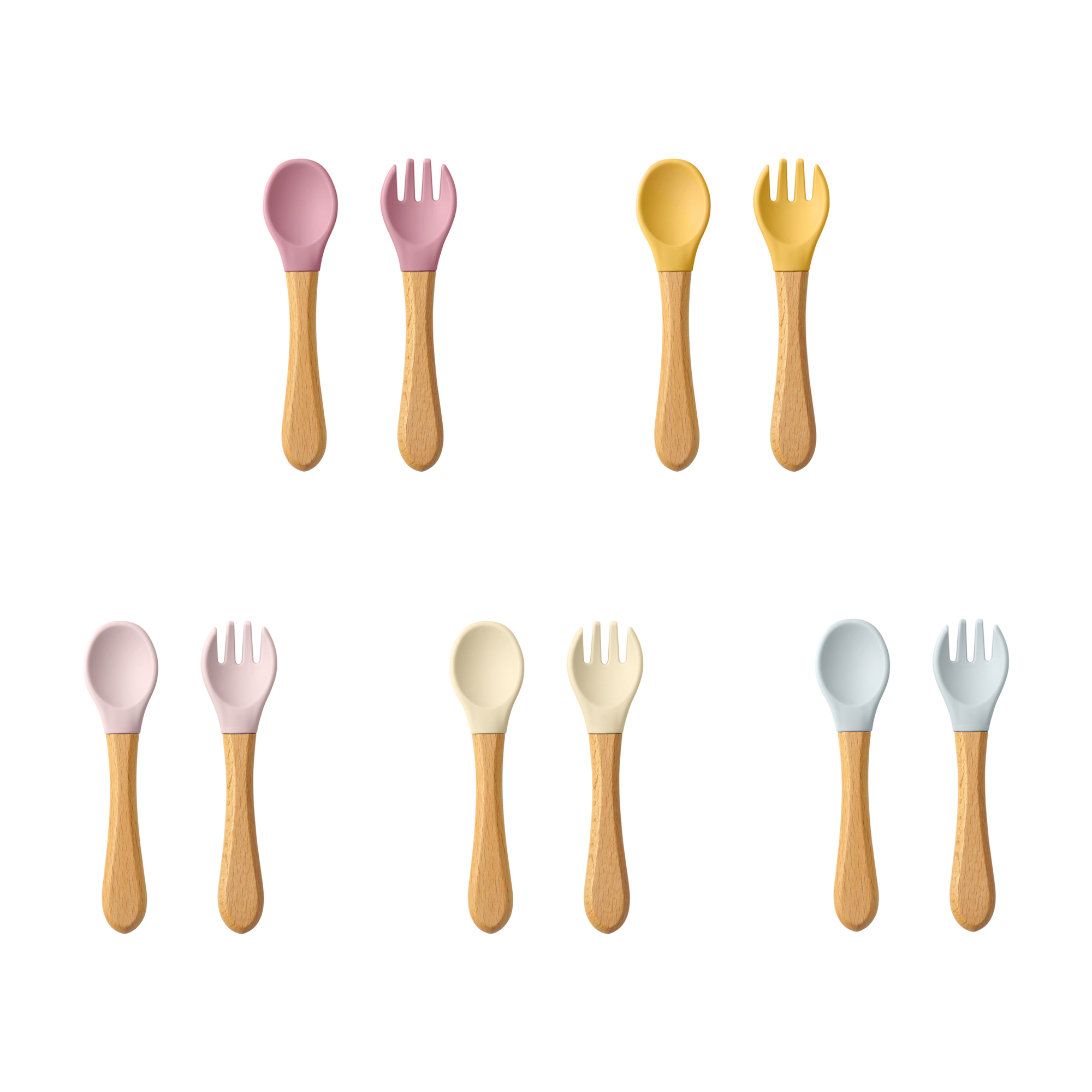 Baby Food Guide - 2 Stuks Baby Leren Lepels Gebruiksvoorwerpen