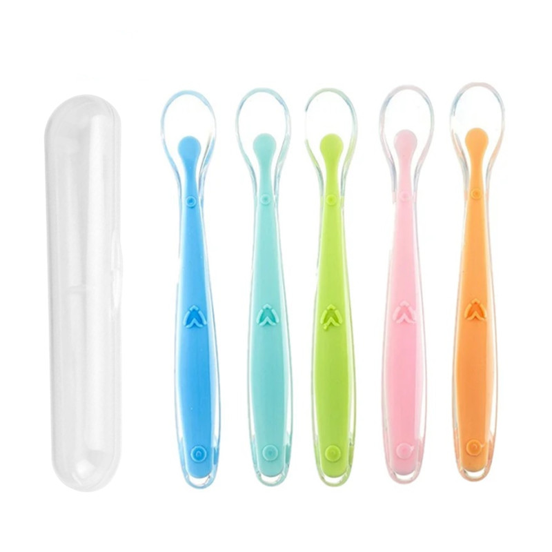 Baby Food Guide - BPA-vrije siliconen babylepels Eerste fase zachte