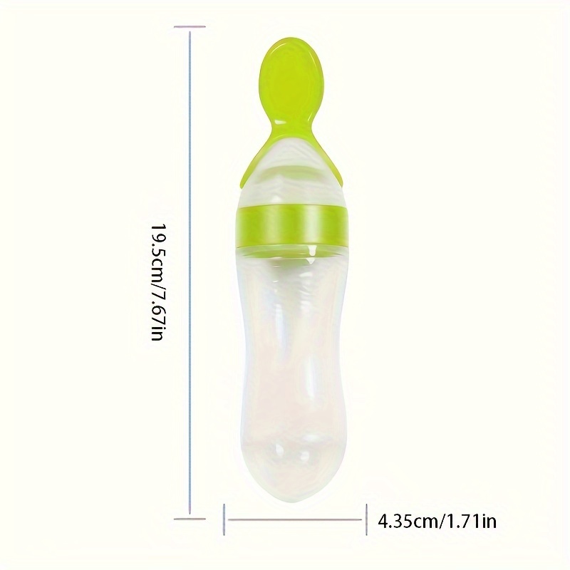 Siliconen babyfles met lepel,  - Baby Food Guide recensie en prijs