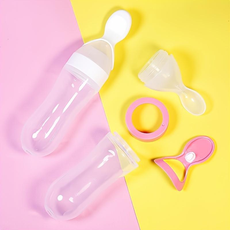Siliconen babyfles met lepel,  - Baby Food Guide recensie en prijs