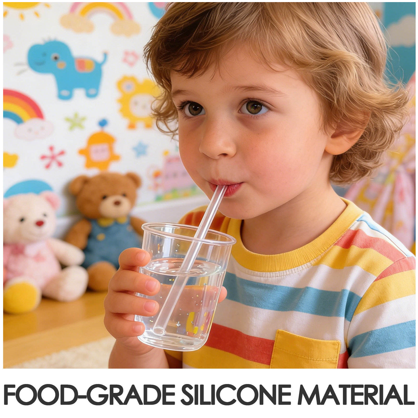 1 set siliconen drinkrietjes v - Baby Food Universe recensie en prijs